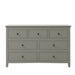 GFD Home - Gray Solid Wood 5 Pieces Queen Bedroom Sets(bed+nightstand*2+chest+dresser）NEW - GreatFurnitureDeal