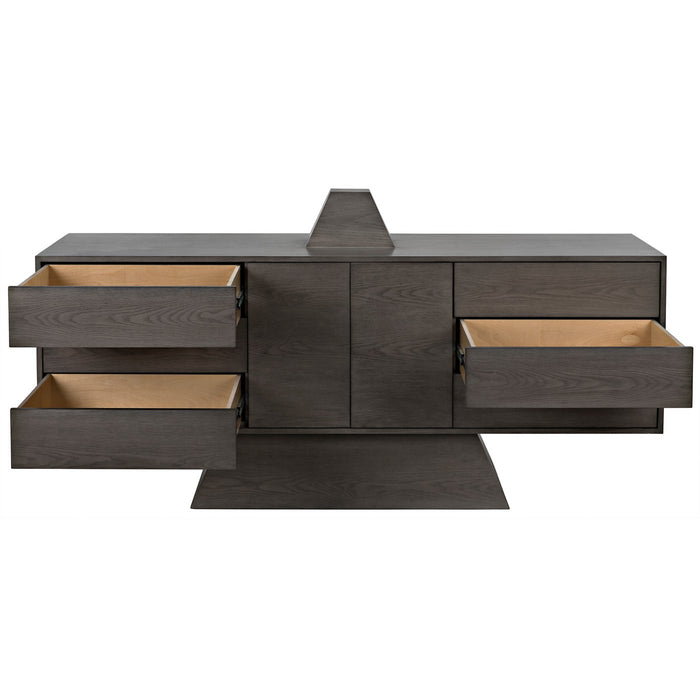 CFC Furniture - Pyramid Cabinet, Oak Solid-Oak Plywood Veneer - FF208 - GreatFurnitureDeal