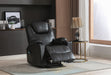 GFD Home - Leather Electric Lift Recliner for the Elderly with Massage and Heat, Power Lift Chair, with Breathable microporous Leather, USB Ports, 2 Cup Holders, Sofa suitable for living room&bed room, Black - GreatFurnitureDeal