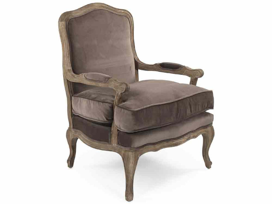 Zentique - Bastille Brown Velvet Accent Chair - CFH004-1 E272 V011