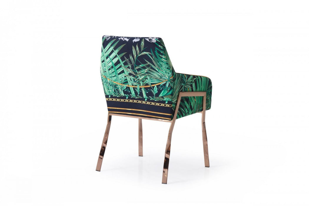 VIG Furniture - Modrest Fierce Black & Rosgold Panther Dining Chair - VGVCB1916-BLK-DC - GreatFurnitureDeal