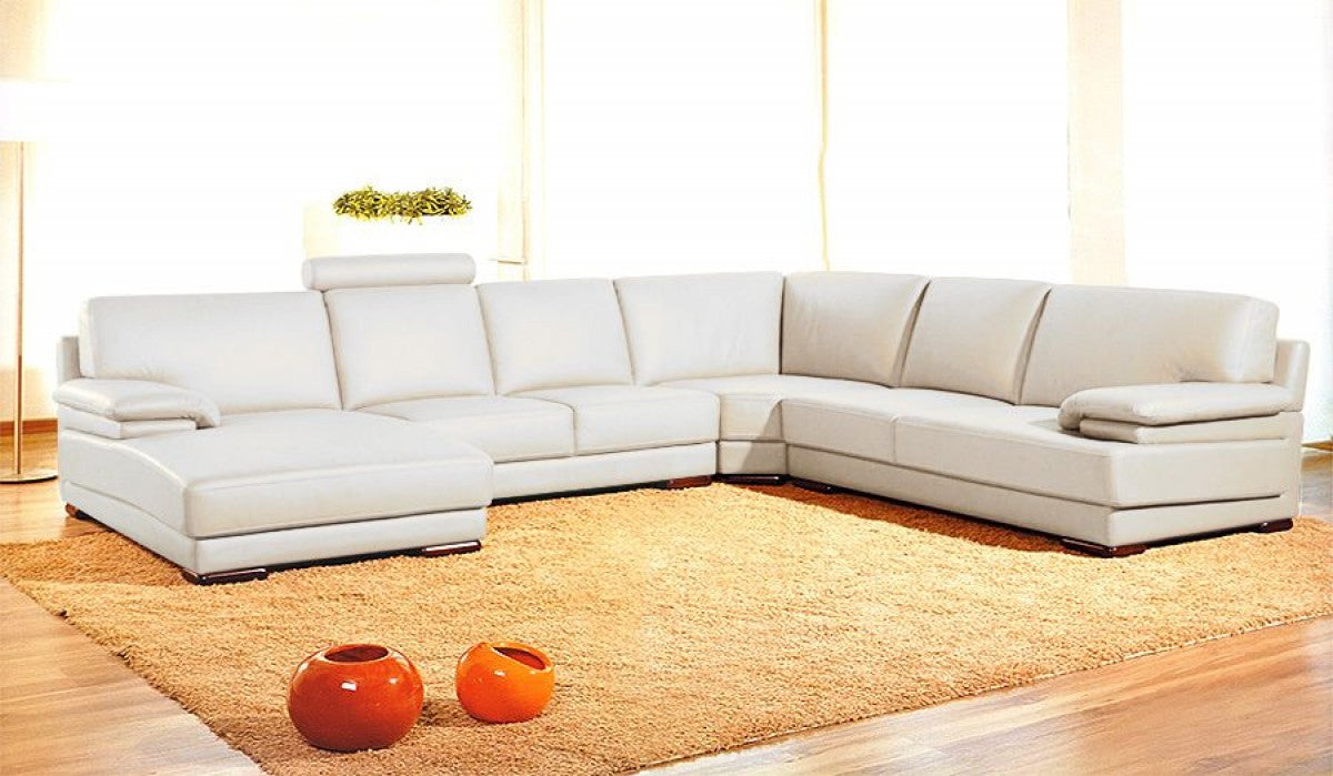 VIG Furniture - Contemporary Orange Sectional Sofa - VGEV2227