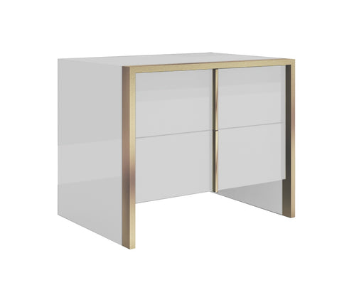 J&M Furniture - Fiocco Nightstand in Gold Leaf - 17454N - GreatFurnitureDeal