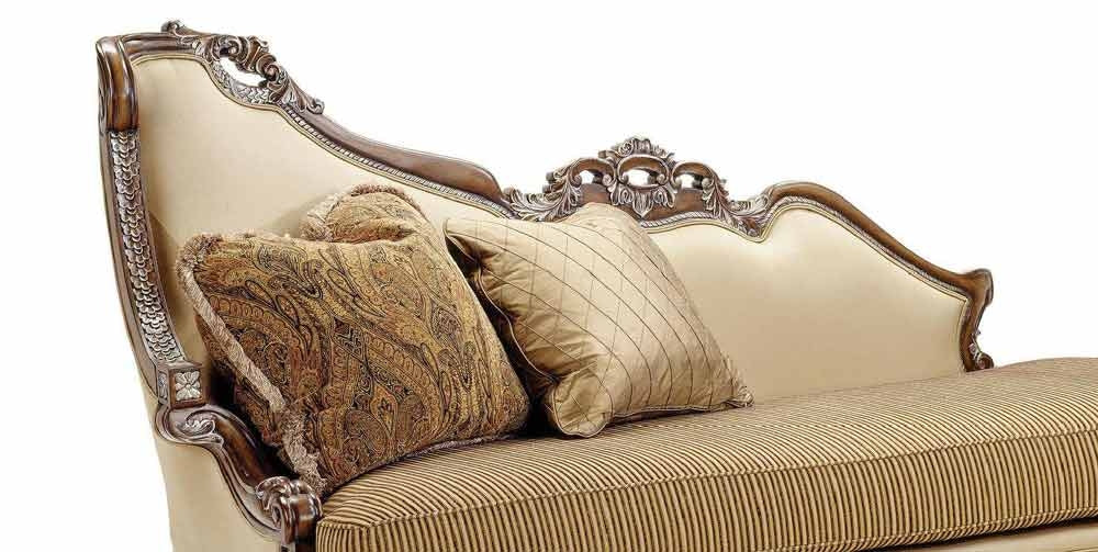 Benetti's Italia - Firenza Chaise Lounge in Golden Beige, Chenille - FIRENZA-LOUNGE-GOLDEN BEIGE - GreatFurnitureDeal