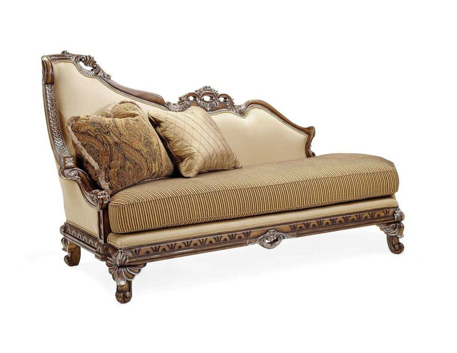 Benetti's Italia - Firenza Chaise Lounge in Golden Beige, Chenille - FIRENZA-LOUNGE-GOLDEN BEIGE - GreatFurnitureDeal