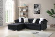 Myco Furniture - Fillmore Sectional, Black - FL1115-BK - GreatFurnitureDeal