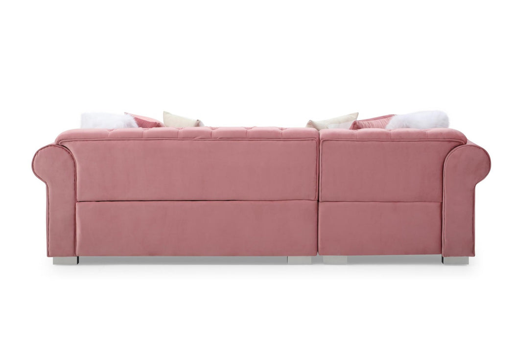 Myco Furniture - Fillmore Sectional, Pink - FL1118-PK - GreatFurnitureDeal