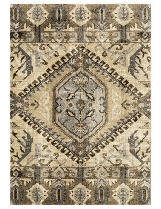 Oriental Weavers - Florence Beige/ Gold Area Rug - 5090D - GreatFurnitureDeal