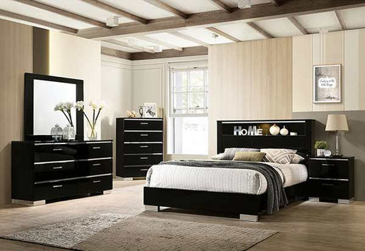 Furniture of America - Carlie Queen Bed in Black - FOA7039-Q - GreatFurnitureDeal