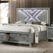 Furniture of America - Emmeline 5 Piece Eastern King Bedroom Set in Silver - FOA7147-EK-5Set - GreatFurnitureDeal