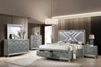 Furniture of America - Emmeline 6 Piece Eastern King Bedroom Set in Silver - FOA7147-EK-6Set - GreatFurnitureDeal