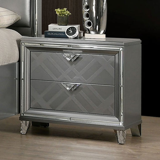 Furniture of America - Emmeline Nightstand in Silver - FOA7147N - GreatFurnitureDeal