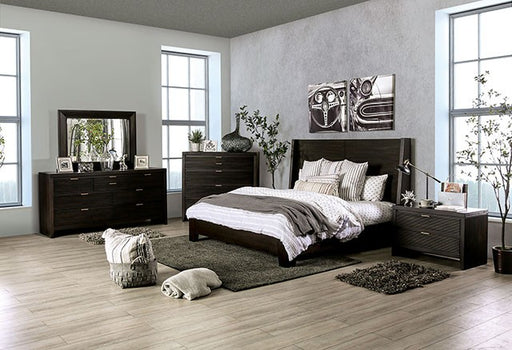 Furniture of America - Laurentian 3 Piece California King Bedroom Set In Dark Walnut - FOA7514-CK-3SET - GreatFurnitureDeal