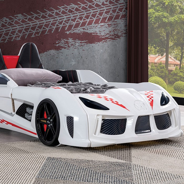 Furniture of America - Trackster Bed in White - FOA7723WH - GreatFurnitureDeal