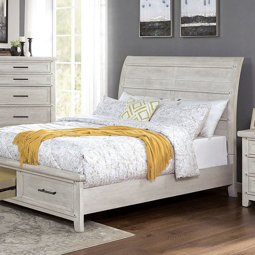 Furniture of America - Shawnette Queen Bed in Antique White - FOA7924-Q - GreatFurnitureDeal