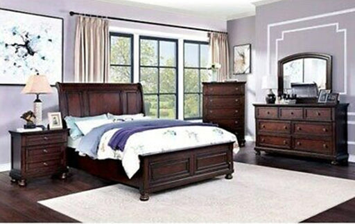 Furniture of America - Wells 5 Piece California King Bedroom Set in Dark Cherry - CM7548CH-DR-CK-5Set - GreatFurnitureDeal