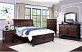 Furniture of America - Wells California King Bed in Dark Cherry - CM7548CH-DR-CK - GreatFurnitureDeal