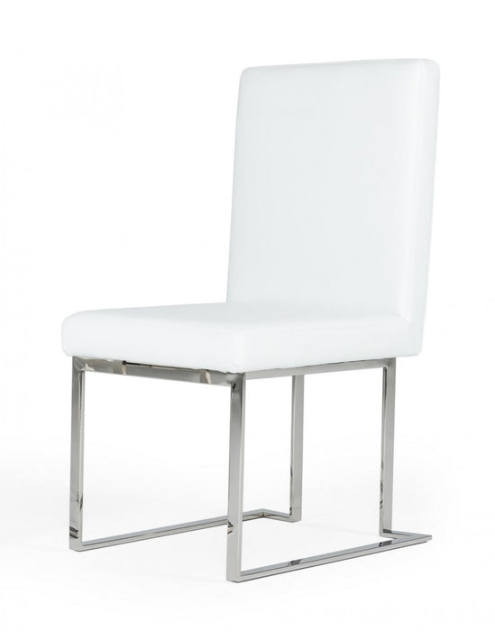 VIG Furniture - Modrest Fowler - Modern White Leatherette Dining Chair Set of 2 - VGVCB8866-WHT - GreatFurnitureDeal