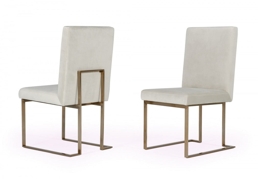 VIG Furniture - Modrest Fowler - Modern Grey Velvet Dining Chair Set of 2 - VGVCB8866-GRY - GreatFurnitureDeal