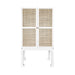Worlds Away - Bar Cabinet In Matte White With Natural Cane Doors - GUTHRIE WH - GreatFurnitureDeal