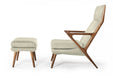 VIG Furniture - Modrest Fulton Modern Beige Lounge Chair & Ottoman - VGCSLC-17050-BG-CH - GreatFurnitureDeal