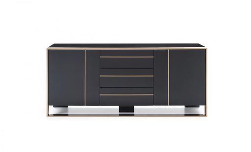 VIG Furniture - Nova Domus Cartier Modern Black & Brushed Bronze Dining Set - VGVCA002-DINSET - GreatFurnitureDeal