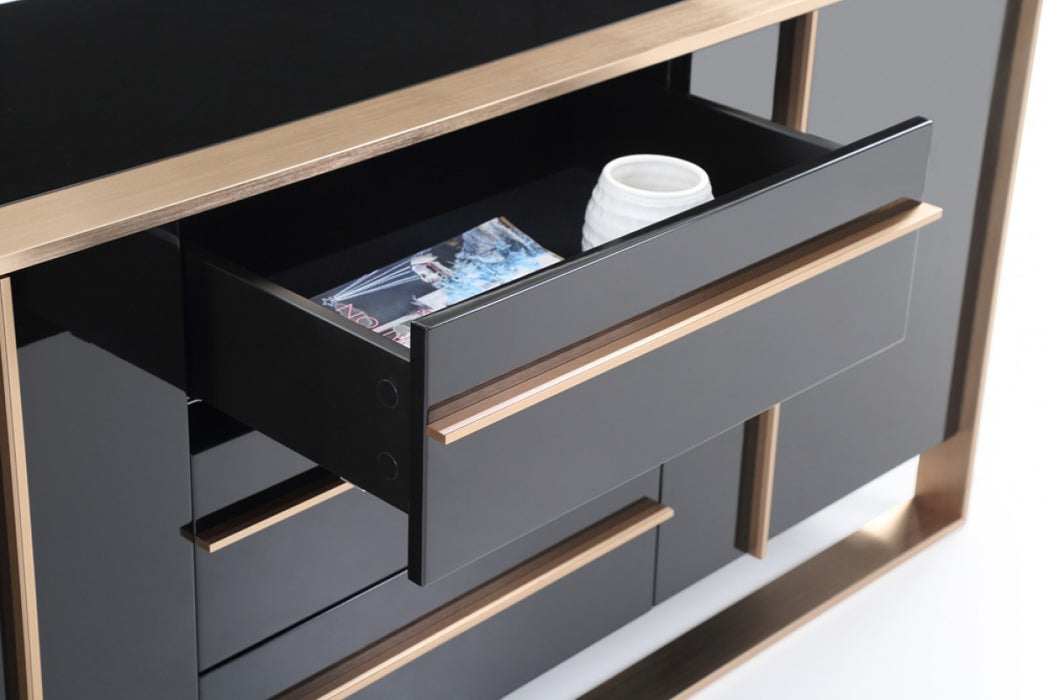 VIG Furniture - Nova Domus Cartier Modern Black & Rosegold Buffet - VGVCG-A002