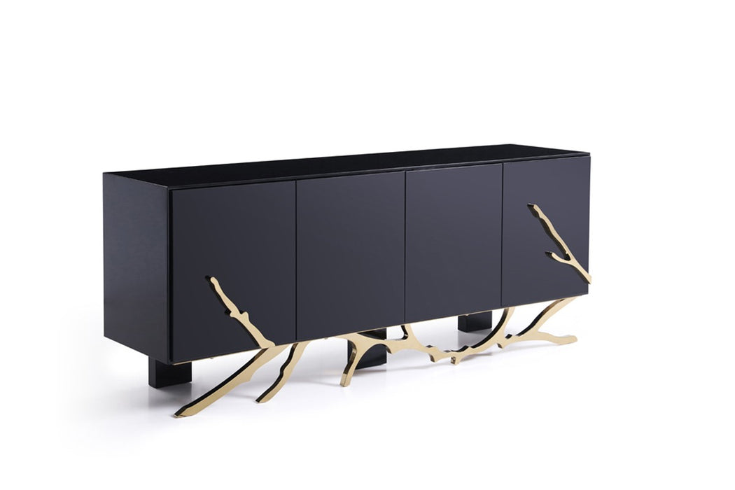 VIG Furniture - Modrest Legend Modern Black & Gold Buffet - VGVCG8111-BLK - GreatFurnitureDeal