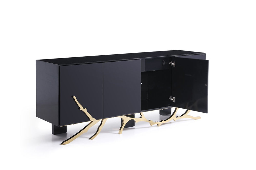 VIG Furniture - Modrest Legend Modern Black & Gold Buffet - VGVCG8111-BLK - GreatFurnitureDeal