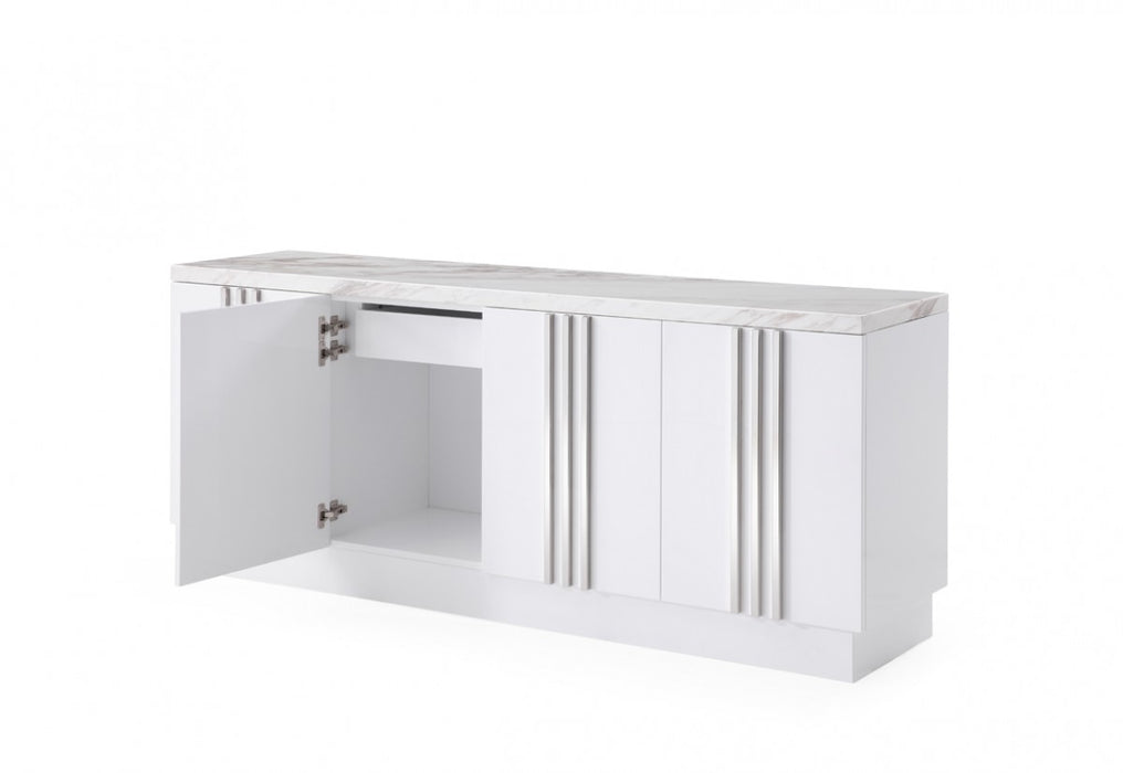 VIG Furniture - Modrest Kingsley Modern Marble & Stainless Steel Buffet - VGVCG8933-STL - GreatFurnitureDeal