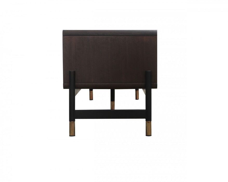 VIG Furniture - Modrest Gabrielle Contemporary Walnut & Gold TV Stand - VGGU5425TV-1-WAL-TV - GreatFurnitureDeal