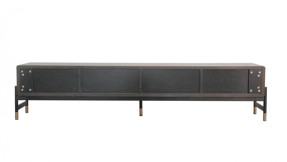 VIG Furniture - Modrest Gabrielle Contemporary Walnut & Gold TV Stand - VGGU5425TV-1-WAL-TV