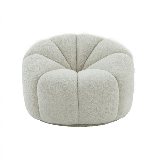 VIG Furniture - Divani Casa Gadson Contemporary White Sherpa Accent Chair - VGODZW-20094-WHT-CH - GreatFurnitureDeal