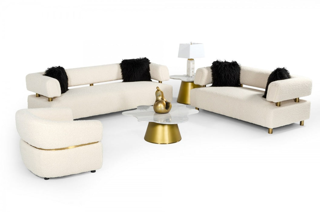 VIG Furniture - Divani Casa Gannet - Glam Beige Fabric Sofa - VGODZW-944 - GreatFurnitureDeal