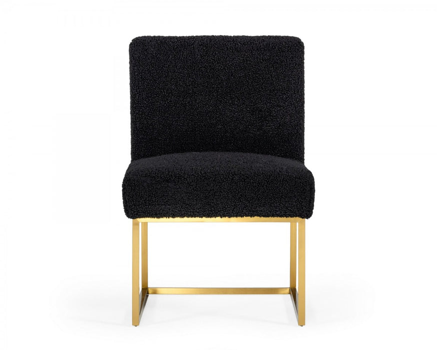 VIG Furniture - Modrest Garvin - Glam Black and Gold Fabric Accent Chair - VGODZW-998