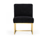 VIG Furniture - Modrest Garvin - Glam Black and Gold Fabric Accent Chair - VGODZW-998 - GreatFurnitureDeal