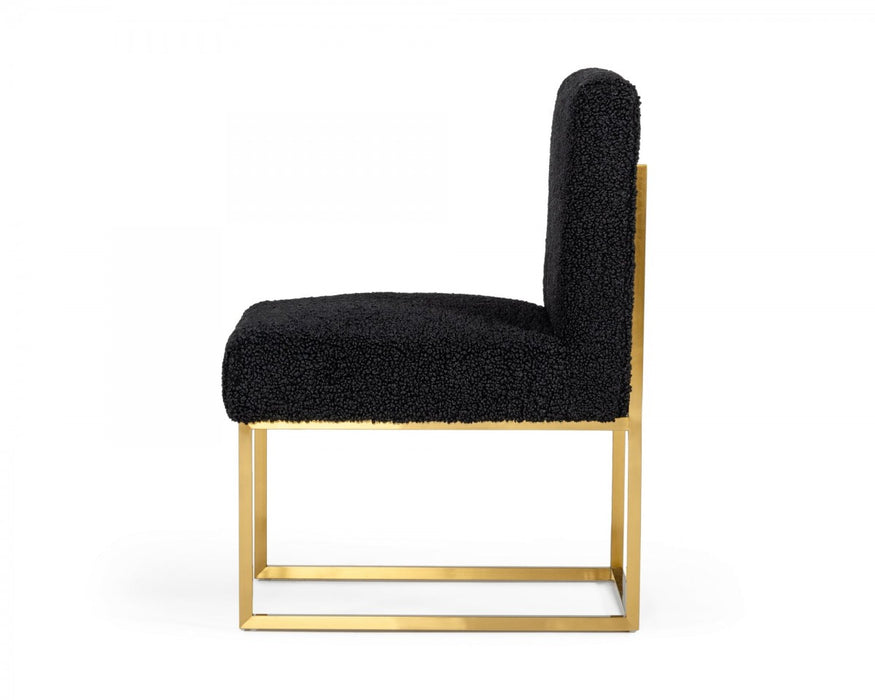 VIG Furniture - Modrest Garvin - Glam Black and Gold Fabric Accent Chair - VGODZW-998