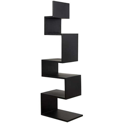 NOIR Furniture - Laszlo Bookcase, Black Metal - GBCS203MTB - GreatFurnitureDeal