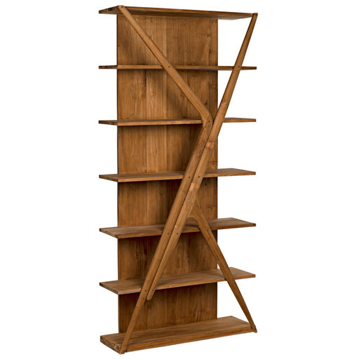 NOIR Furniture - Vetra Bookcase, Teak - GBCS228T - GreatFurnitureDeal