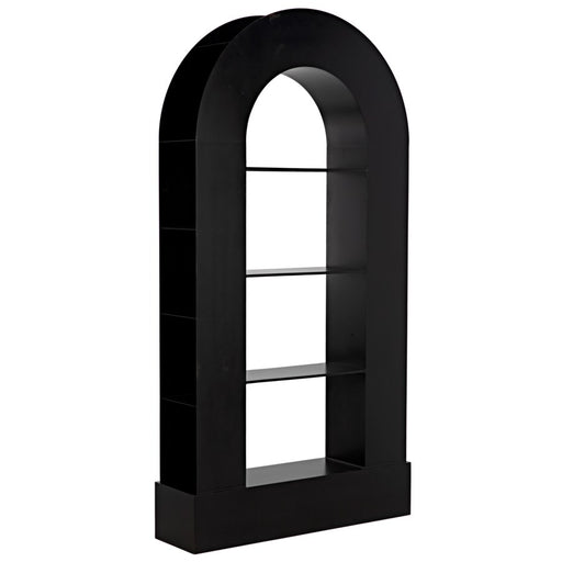 NOIR Furniture - Triumph Bookcase, Black Metal - GBCS229MTB - GreatFurnitureDeal