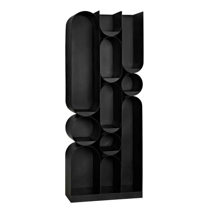 Noir Furniture - Atomic Bookcase, Metal - GBCS250MTB - GreatFurnitureDeal