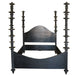NOIR Furniture - QS Ferret Bed, E. King, Hand Rubbed Black - GBED109EKHB - GreatFurnitureDeal
