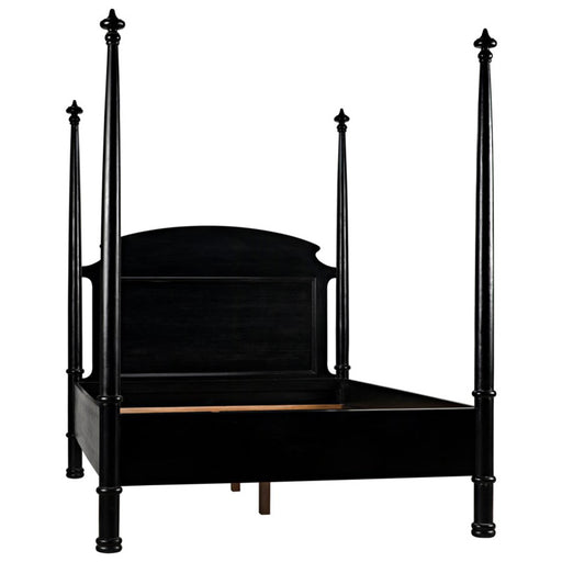 NOIR Furniture - Douglas Bed, Queen, Hand Rubbed Black - GBED116QHB-NEW - GreatFurnitureDeal