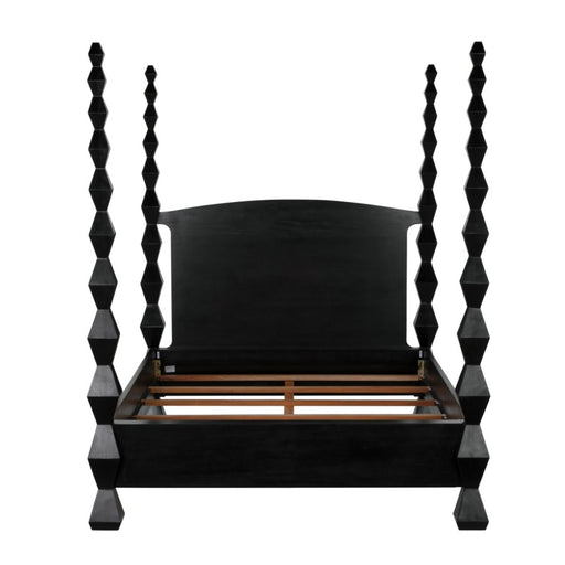 NOIR Furniture - Brancusi Bed, Queen, Hand-Rubbed Black - GBED135QHB - GreatFurnitureDeal