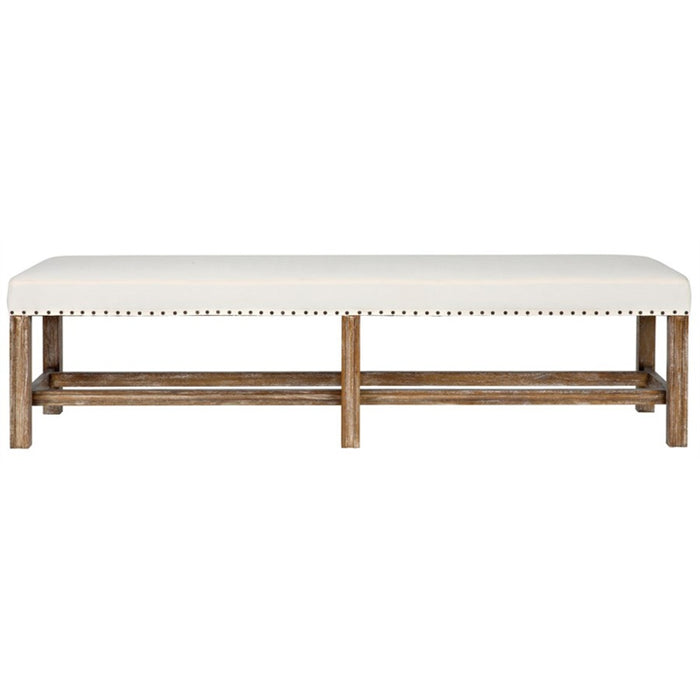 NOIR Furniture - Sweden Gray Wash Bench - GBEN111GW