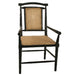 NOIR Furniture - Colonial Bamboo Hand Rubbed Black Arm Chair - GCHA126AHB