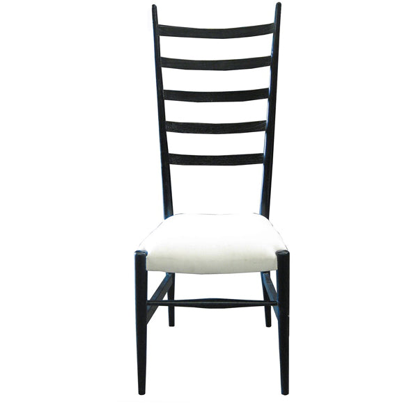 NOIR Furniture - Ladder Chair, Hand Rubbed Black - GCHA132HB - GreatFurnitureDeal