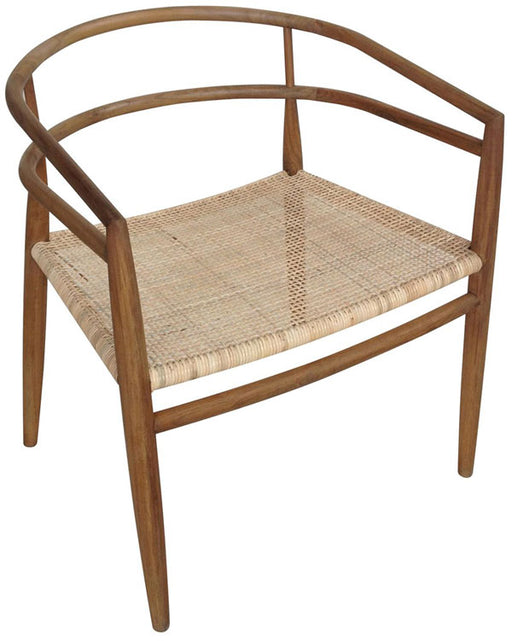 NOIR Furniture - Finley Chair w- Rattan, Teak - GCHA212T - GreatFurnitureDeal