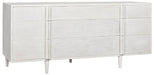 NOIR Furniture - QS Morten 9 Drawer Dresser, White Wash - GCON241WH - GreatFurnitureDeal