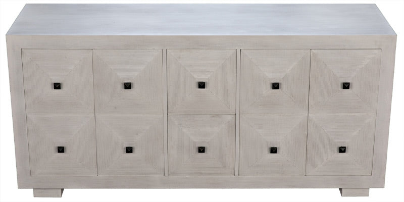 NOIR Furniture - Narcisse Sideboard, White Wash - GCON278WH - GreatFurnitureDeal